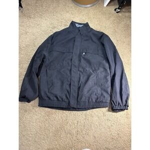 i5 Apparel Jacket Men's XXL Black Zippered Pockets Elastic Waist Mid Length